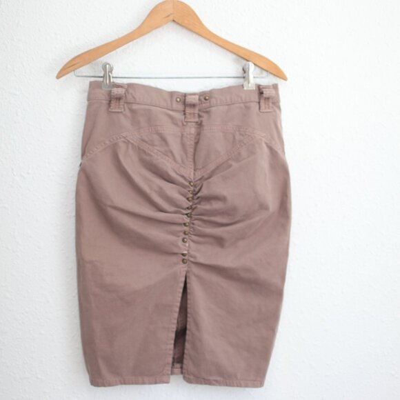 VTG Y2K Fornarina Italy Ruched Pencil Skirt - Picture 3 of 8